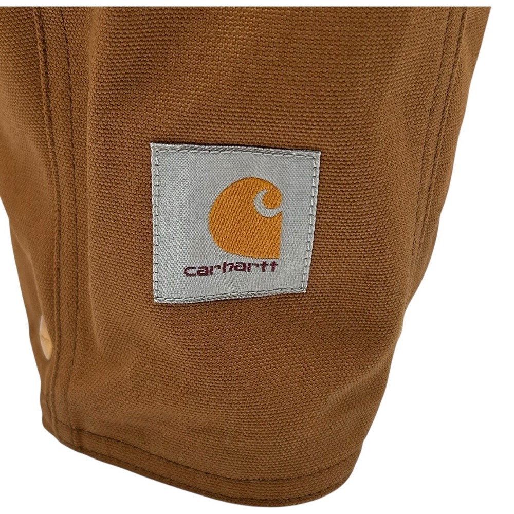 Carhartt Firm Duck Insulated Canvas Hood Sz 2X-5XL Brown Cotton Water-repellent - Picture 7 of 16